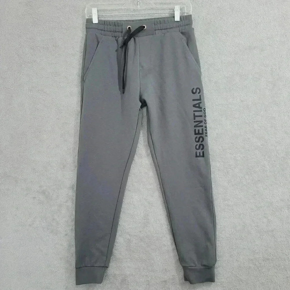 Essentials Fear Of God Jogger Pants Small - Gray Cotton Blend Women's 23CT - Picture 1 of 7